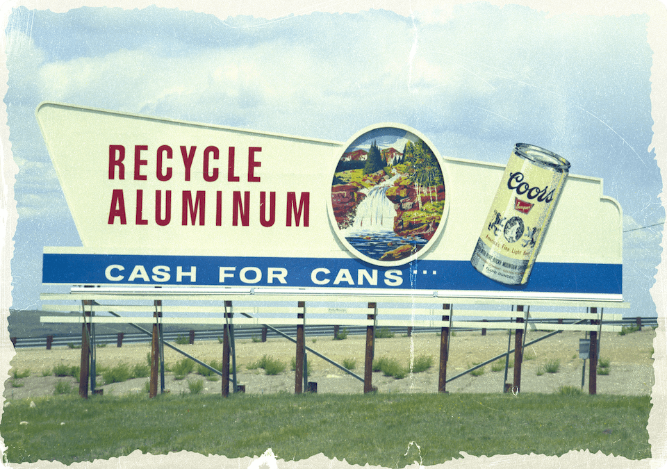 "Recycle aluminum" billboard